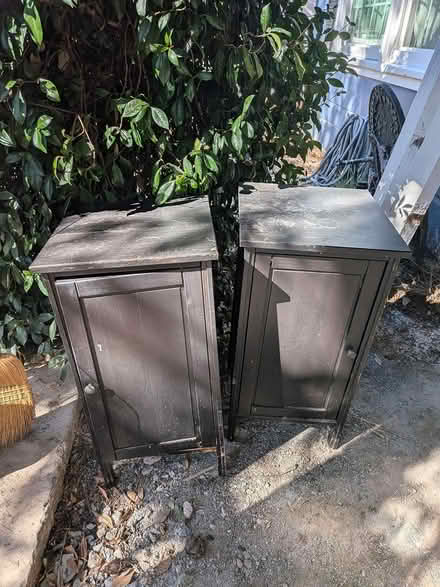 Photo of free Two matching nightstands w/ shelves (Concord) #1