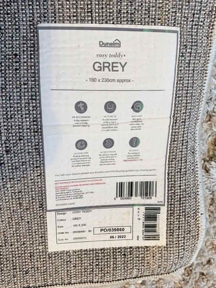 Photo of free Grey ‘cosy teddy’ Dunelm rug (London Rd Station area BN1) #2