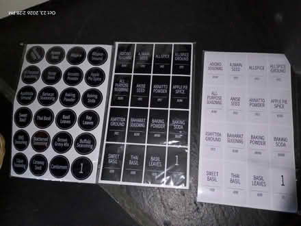 Photo of free Spice labels (Westmont) #1