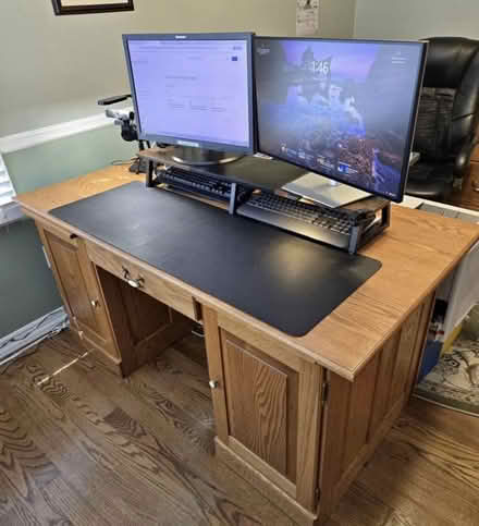 Photo of free Solid Oak Wood Desk - Amish made (Floral Park, NY) #1