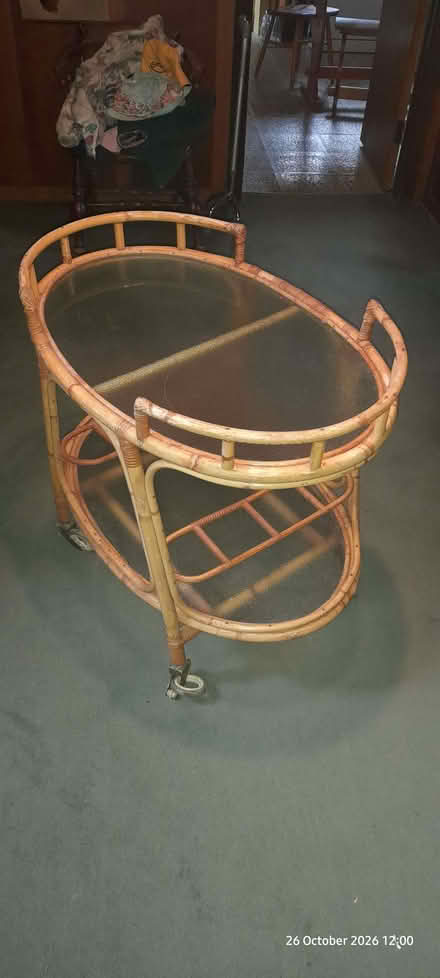 Photo of free Bamboo/glass trolley (Walton-on-Thames KT12) #1