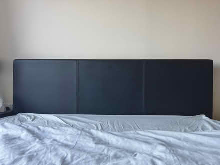 Photo of free Black Leather (faux) Double Bed (NW9 4BP) #2