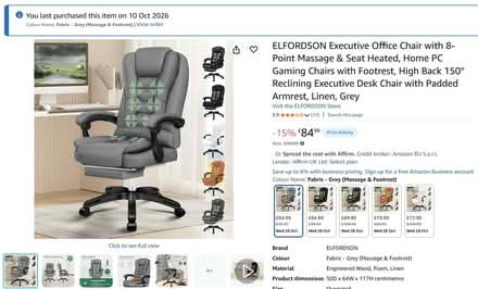Photo of free Office Chair With Heat & Massage (Minster CT12) #1