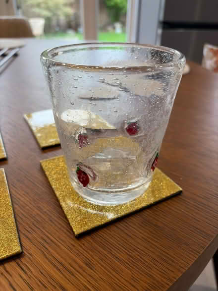 Photo of free Four gold sparkly coasters Square shape (Wokingham RG40) #3