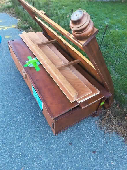 Photo of free Queen Sleigh Bed frame (288 Riverside DR Dedham, MA) #2