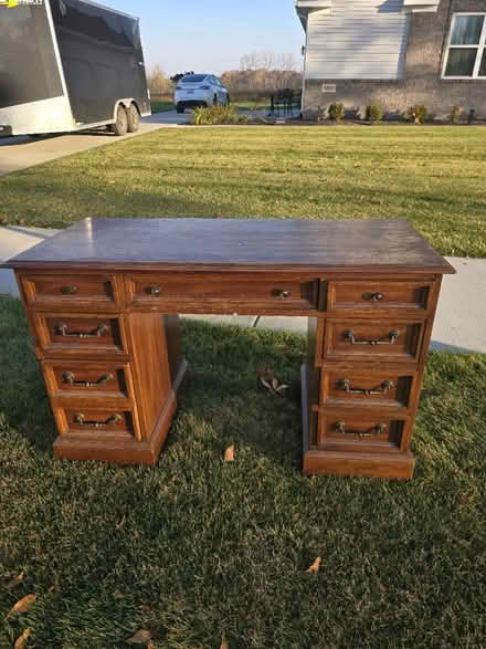 Photo of free Oak desk with file drawer (Saline) #1