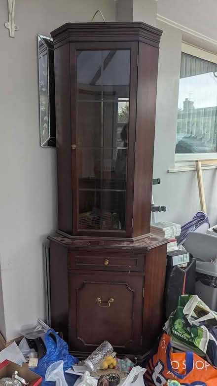 Photo of free Solid wood corner display cabinet (Widnes) #1