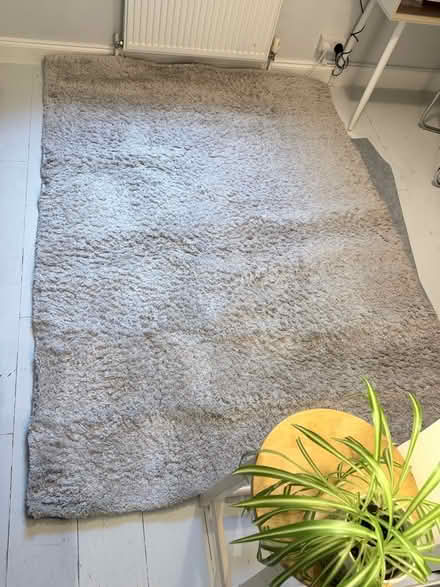 Photo of free Grey ‘cosy teddy’ Dunelm rug (London Rd Station area BN1) #1