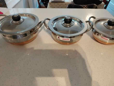 Photo of free 3 copper bottomed dishes (Dorking) #3