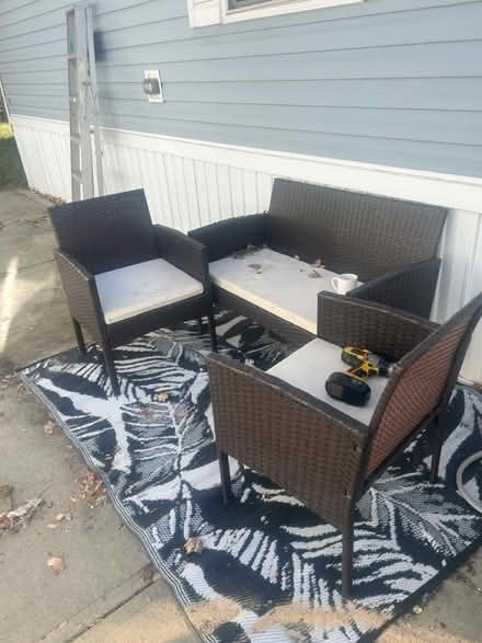 Photo of free O/D furniture 2 chairs & loveseat (Edison, NJ) #1