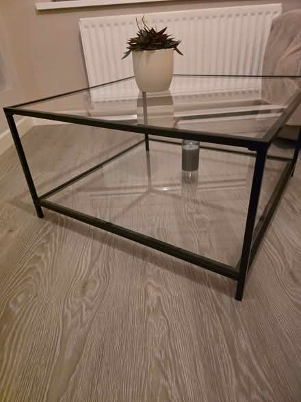 Photo of free Square metal frame glass coffee table (Braunstone LE3) #2