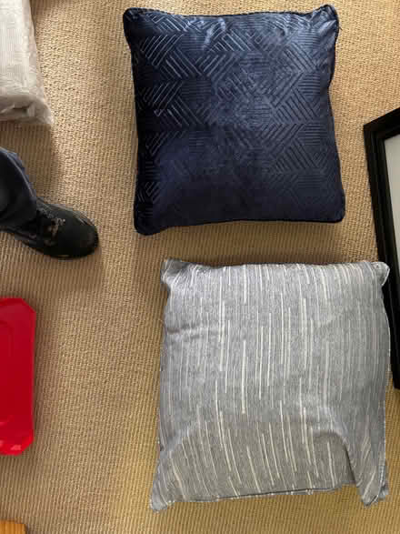 Photo of free Navy & silver cushions (Dublin 9) #1