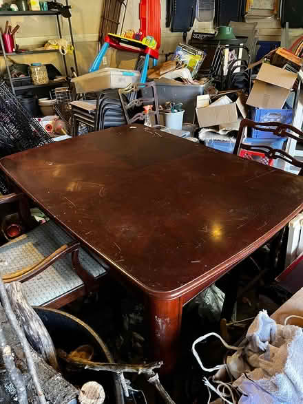Photo of free Antique table and four chairs (Oradell) #1