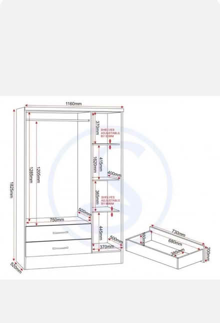 Photo of free Large 3 door wooden wardrobe (Shirley CR0) #4
