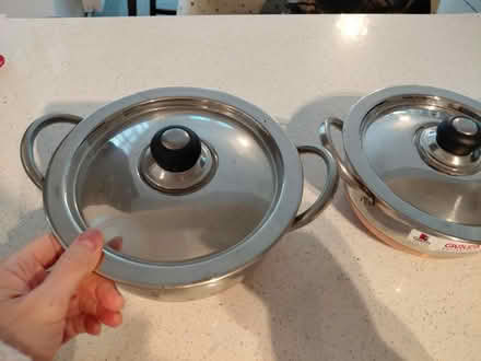 Photo of free 3 copper bottomed dishes (Dorking) #1