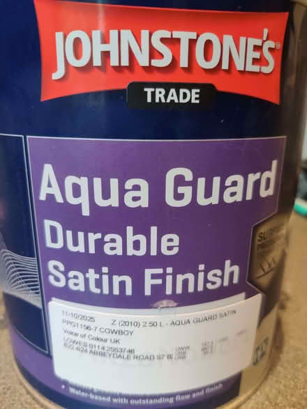 Photo of free Aqua guard satin paint (Meersbrook S8) #1