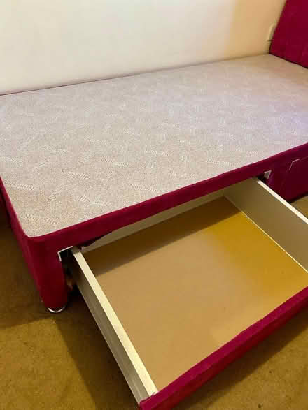 Photo of free Almost new single divan & headboard (Barnton CW8) #2