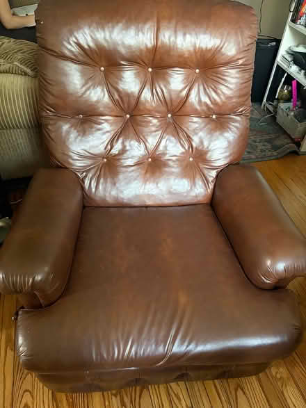Photo of free Brown Leather Recliner (Floral Park, NY) #1