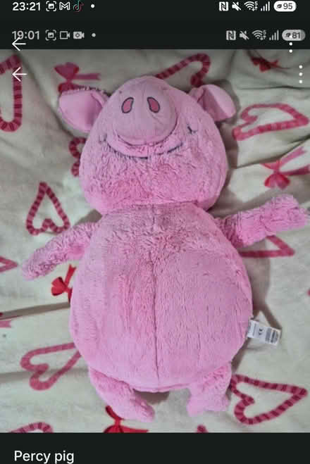 Photo of free Large percy pig teddy (plaistow e130ha) #1