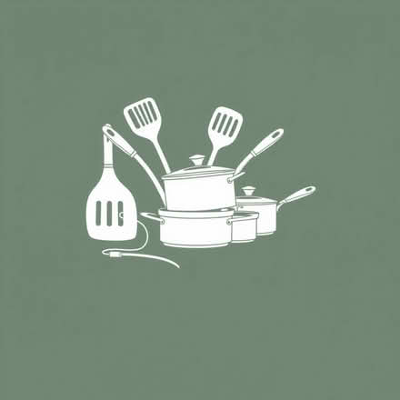 Photo of Kitchen utensils, cable reel, pots & pans (Courthouse Green CV6) #1