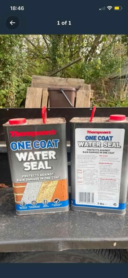 Photo of free 1.5 tins of Thomson Water Seal (Bramshaw SO43) #1