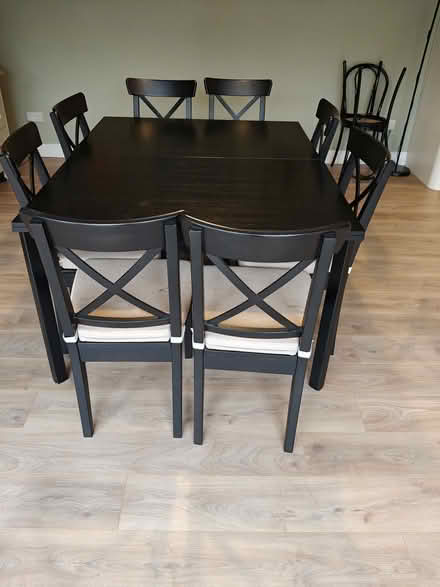 Photo of free Black Folding Leaf Tables & Chairs (OX14 Long Wittenham) #1
