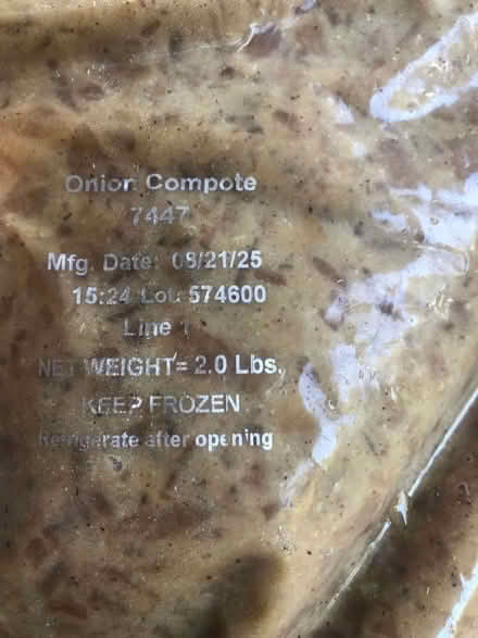 Photo of free Onion compote - frozen 2 lb bags (South Irving) #2