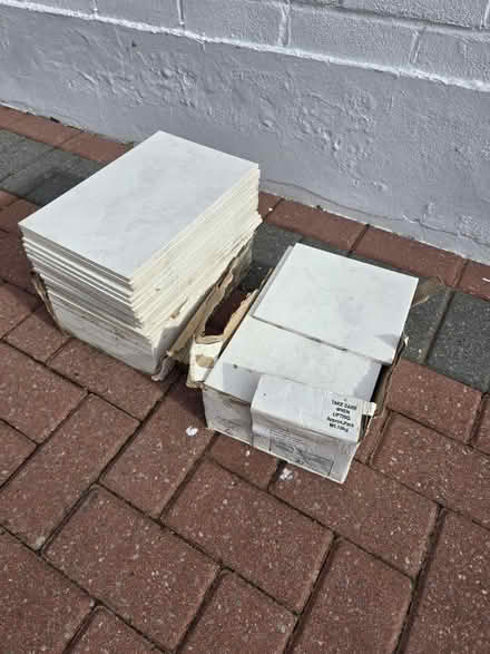 Photo of free 43 tiles 20cm x 30cm white marble (Leigh Park PO9) #1