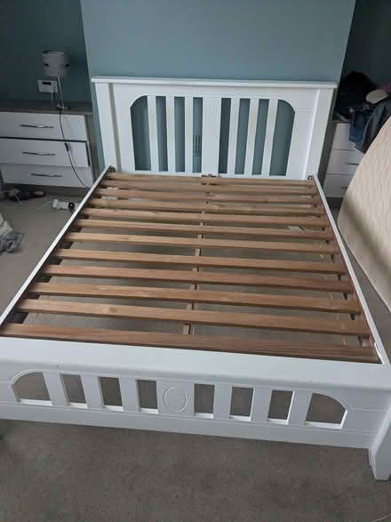 Photo of free Solid wood kingsize bed (M32 stretford) #1