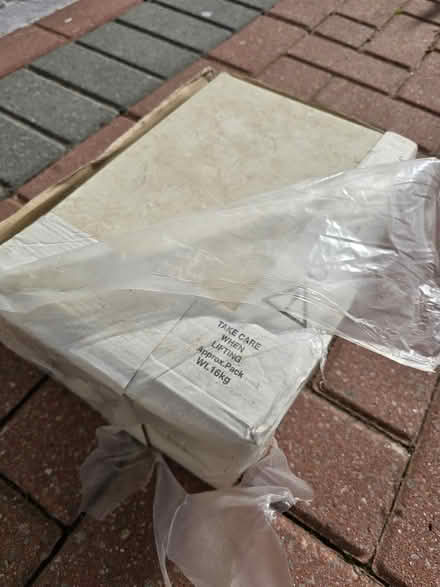 Photo of free 20cm x 30cm tiles cream marble x 17 (Leigh Park PO9) #3