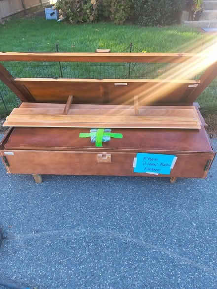 Photo of free Queen Sleigh Bed frame (288 Riverside DR Dedham, MA) #3