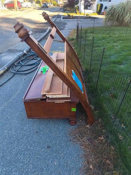 Photo of free Queen Sleigh Bed frame (288 Riverside DR Dedham, MA) #4