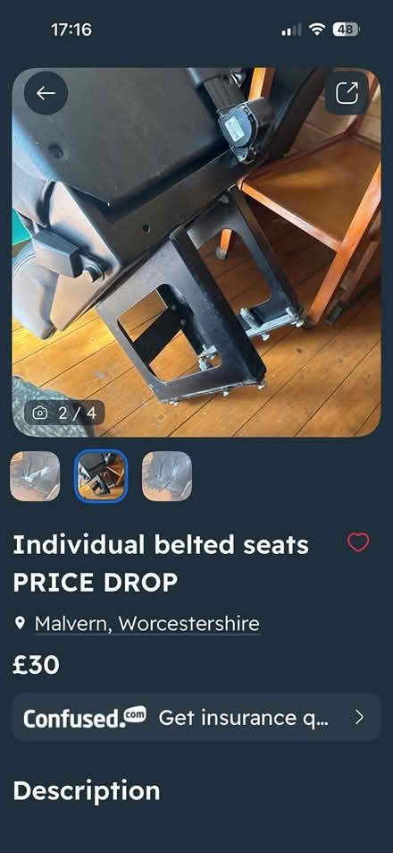 Photo of free Van seats with seat belts (Malvern WR14) #1