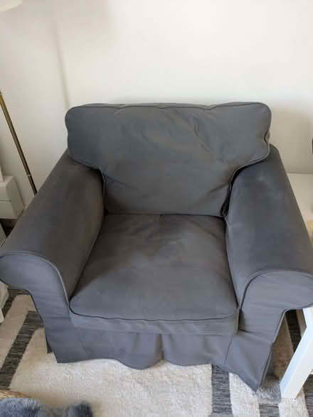 Photo of free IKEA EKTORP Armchair, Hakebo dark grey (Woodley RG5) #2
