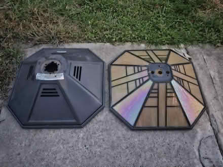 Photo of free Stained Glass Light Pieces (Ambler) #1