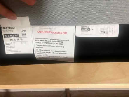 Photo of free King size bed frame IKEA SLATUM (N155ey) #4