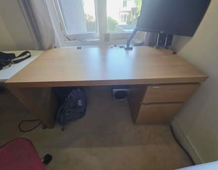 Photo of free Good Condition Office Desk W/ Integrated Drawer & Storage Pl (Merton SW19) #1