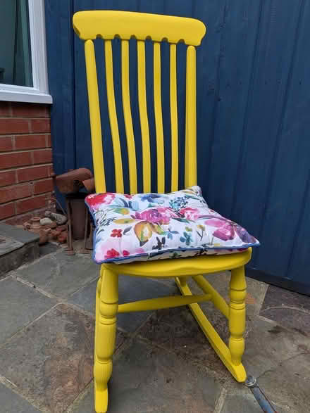 Photo of free Painted wooden rocking chair (YO10 Hull Road area) #1