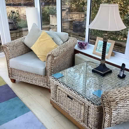 Photo of free Sofa,chairs,2 tables (Thorpe park LE13 Le13) #1