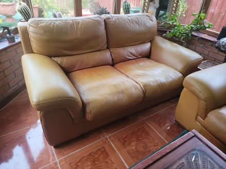 Photo of free Leather sofa suite (Little Earnock ML3) #3