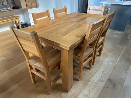 Photo of free Oak dining table with 6 chairs (St Margarets TW1) #2