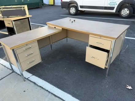 Photo of free Office desks & Camp Trunk (Hackensack by Courthouse Plaza) #2