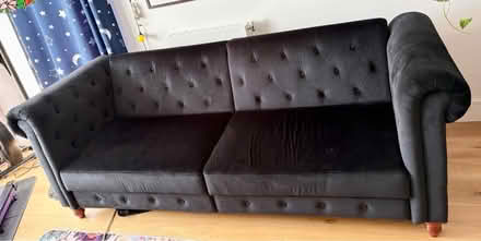 Photo of free Black 3-seater sofa bed (Colindale NW9) #1