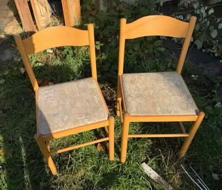 Photo of free 2 x Wooden matching chairs (SM68QX) #1