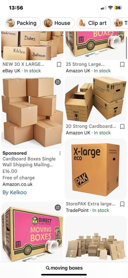 Photo of Cardboard boxes (Hampton TW12) #1