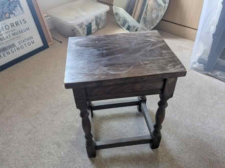 Photo of free Small solid wood table (M32 stretford) #1