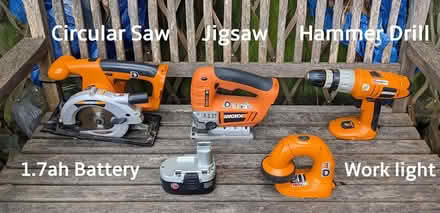 Photo of free Worx 18v Power Tool Set (PL4 Greenbank.) #3