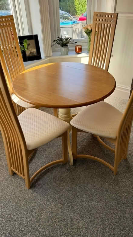 Photo of free Drop leaf table and 4 chairs (Alum Chine BH4) #2