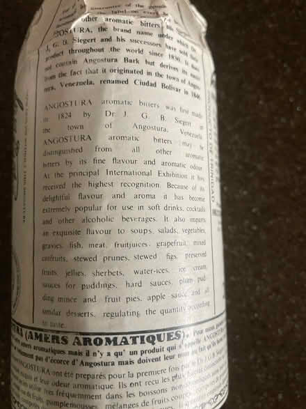 Photo of free Angostura Aromatic Bitters (Packsaddle BA11) #2