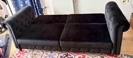 Photo of free Black 3-seater sofa bed (Colindale NW9) #2